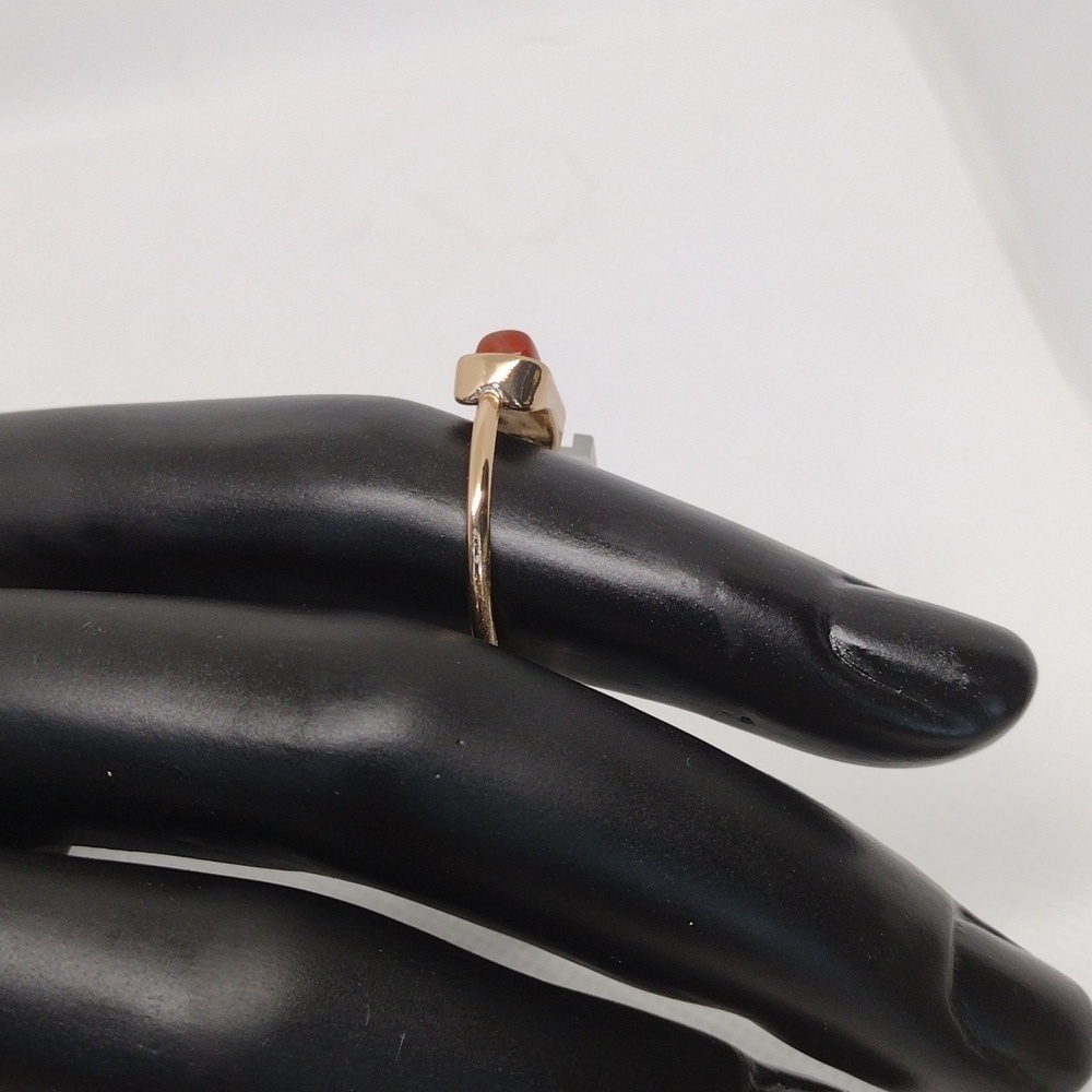 Elegant Gold Color and Orange Women's Ring - Picture 3 of 3